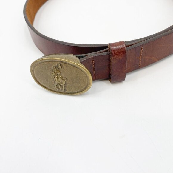 Lauren Ralph Lauren Other - Vintage Ralph Lauren Leather Children’s Belt Brass Buckle Genuine Leather